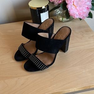 Arturo Chiang Studded Suede Heels